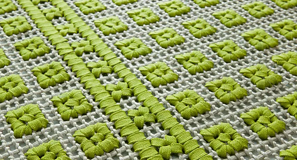 Tapis carré fait main en laine Orto PAOLA LENTI TAOT01 usine PAOLA LENTI de l'Italie. Foto №2