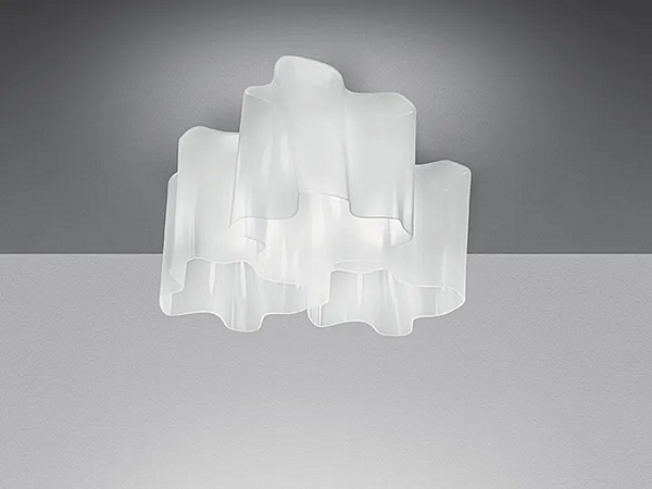 Lampe de plafond en verre soufflé halogène 3x120 Artemide Logico 0458020A/0693020A/0645020A/0458010A usine Artemide de l'Italie. Foto №1