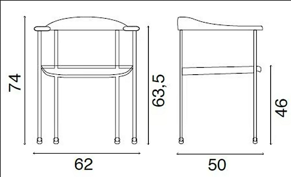 Fauteuil en cuir tanné avec accoudoirs FASEM P40 usine FASEM de l'Italie. Foto №9