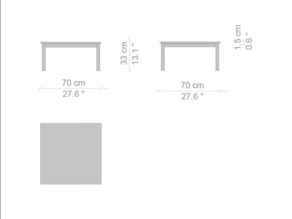 Table d'appoint carrée en marbre et acier CASSINA modèle 10 010 usine CASSINA de l'Italie. Foto №3