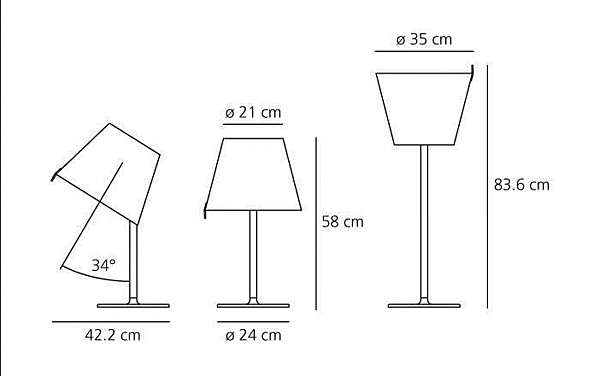 Lampe de chevet en soie réglable Melampo Artemide 0315020A, 0315010A usine Artemide de l'Italie. Foto №9