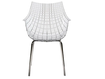Chaise en polycarbonate avec pieds en acier Driade Meridiana Chaise en polycarbonate avec pieds en acier Driade Meridiana usine Driade de l'Italie