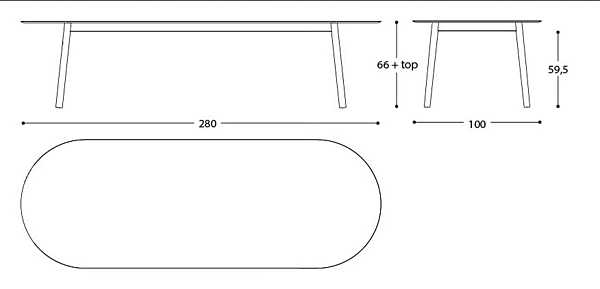 Table de jardin ovale en aluminium Emma basse VARASCHIN 23680L, 23681L usine VARASCHIN de l'Italie. Foto №13