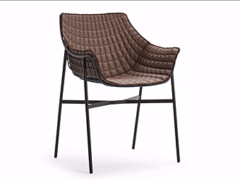 Chaise de jardin en acier avec accoudoirs VARASCHIN été 2423, 2423C