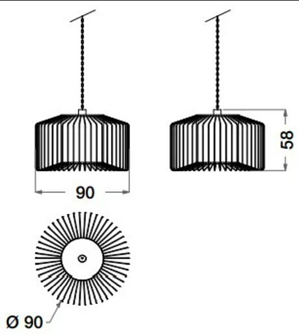 Suspension en métal libellule CPRN HOMOOD D680, D681 usine CPRN HOMOOD de l'Italie. Foto №4