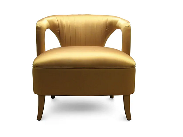 Fauteuil en satin rembourré avec accoudoirs Karoo BRABBU usine BRABBU de l'Italie. Foto №2