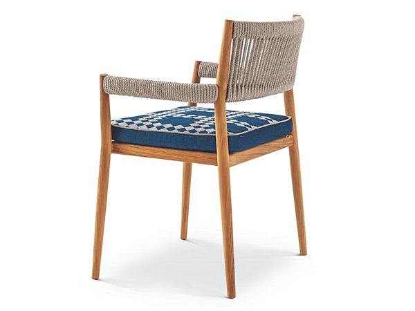 Chaise de jardin en teck avec accoudoirs CASSINA Dine Out usine CASSINA de l'Italie. Foto №5