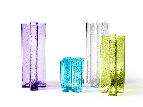 Vase en verre soufflé Cross CASSINA usine CASSINA de l'Italie. Foto №1