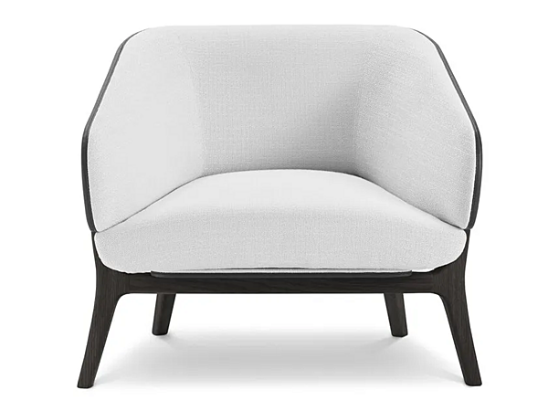 Fauteuil en tissu et cuir avec accoudoirs Savile Row I 4 Mariani usine i 4 Mariani de l'Italie. Foto №6