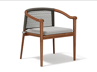 Chaise de jardin en teck avec accoudoirs Atmosphera Lodge LG.SB