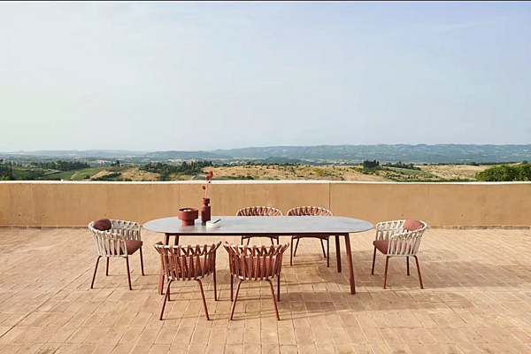 Table de jardin ovale en aluminium laqué EMMA VARASCHIN 23680, 23681 usine VARASCHIN de l'Italie. Foto №9