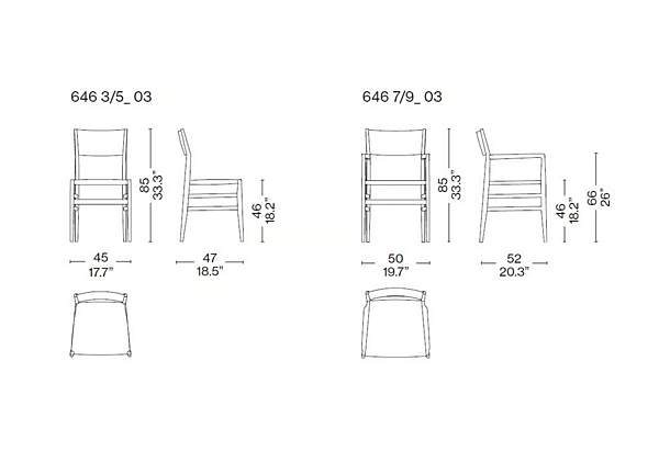 Chaise rembourrée Leggera CASSINA usine CASSINA de l'Italie. Foto №3