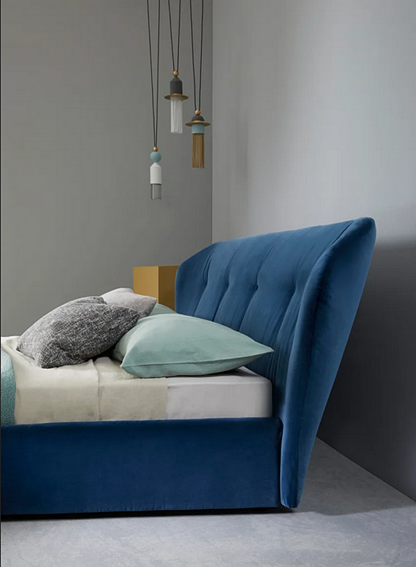 Lit double en tissu rembourré SABA New York Box usine SABA de l'Italie. Foto №3