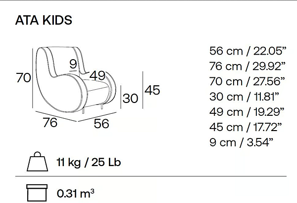 Fauteuil pour enfants avec accoudoirs en tissu Adrenalina Symbol Kids IMB1070326, IMB1070327, IMB1070329 usine ADRENALINA de l'Italie. Foto №9