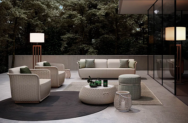 Fauteuil de jardin en corde avec accoudoirs Bellagio Atmosphera BL.PL usine ATMOSPHERA de l'Italie. Foto №7