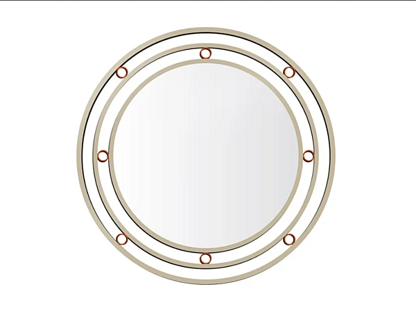 Miroir mural rond contemporain en verre Abrissi Mondo 11113 usine ABRISSI de l'Italie. Foto №1
