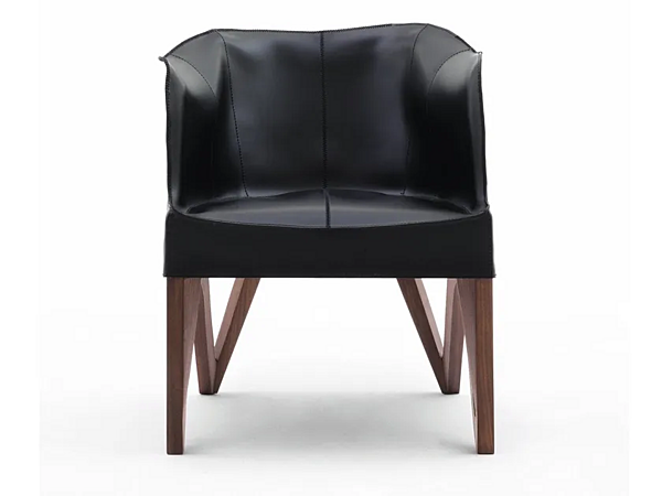 Fauteuil en cuir avec accoudoirs Mobius GIORGETTI usine GIORGETTI de l'Italie. Foto №1