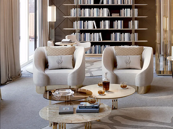 Fauteuil en tissu avec accoudoirs Bizzotto Italia Infinity usine Bizzotto Italia de l'Italie. Foto №2