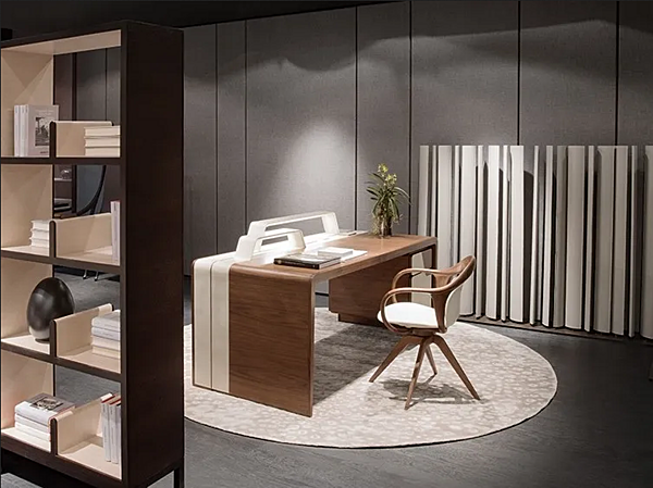Bureau rectangulaire avec tiroirs en bois GIORGETTI Alma usine GIORGETTI de l'Italie. Foto №7