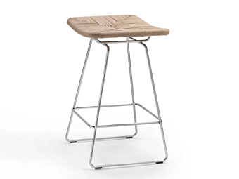 Tabouret haut en paille à base traîne FLEXFORM ECHOES