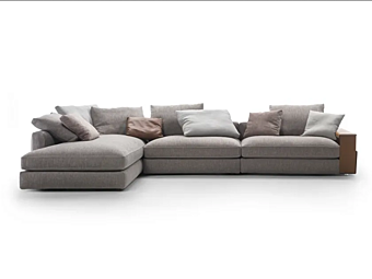 Canapé d'angle en tissu avec repose-pieds Harper FLEXFORM usine FLEXFORM de l'Italie