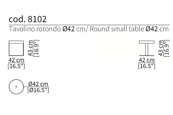 Table basse ronde en métal Otis Frigerio usine Frigerio de l'Italie. Foto №5