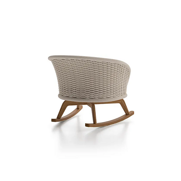 Fauteuil à bascule de jardin avec accoudoirs en bois Atmosphera collection Ludo L6 LU.DO usine ATMOSPHERA de l'Italie. Foto №4