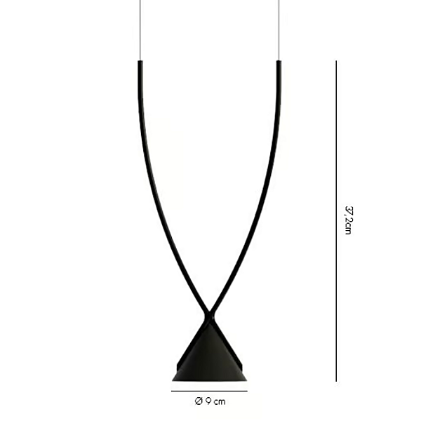 Suspension en verre recyclé et nylon AXOLIGHT Jewel usine Axolight de l'Italie. Foto №9