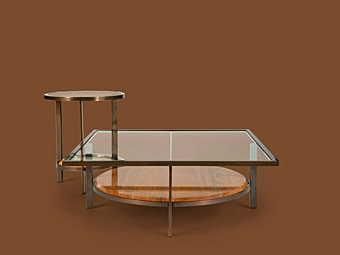 Table basse en cristal carré Paul Borzalino PAUL 1 usine Borzalino de l'Italie