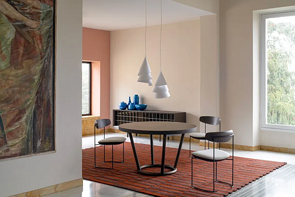 Table ronde extensible en bois Potocco Pipe 885 TC 885/TC usine POTOCCO de l'Italie. Foto №4