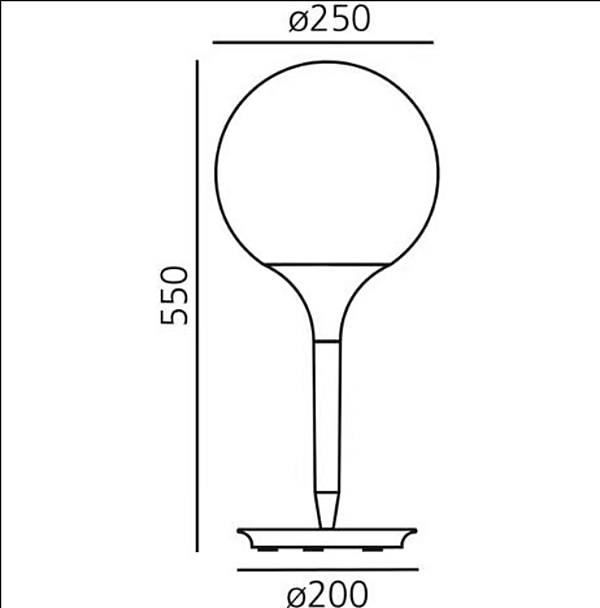 Lampe de table en verre soufflé Castore Artemide usine Artemide de l'Italie. Foto №6