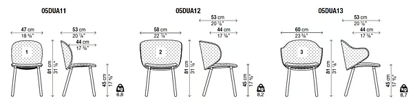 Chaise en tissu rembourrée Kristalia Dua usine Kristalia de l'Italie. Foto №11