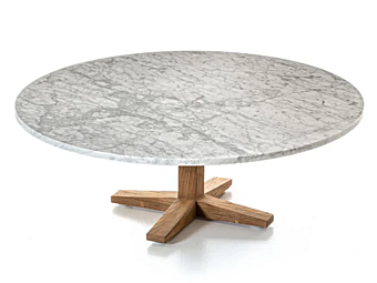 Table d'appoint de jardin en bois récupéré et marbre Gervasoni Jeko 46 Table d'appoint de jardin en bois récupéré et marbre Gervasoni Jeko 46 usine Gervasoni de l'Italie