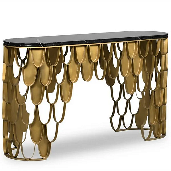 Table console ovale en laiton KOI BRABBU usine BRABBU de l'Italie. Foto №3