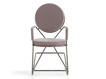 Fauteuil rembourré avec accoudoirs Moroso Double Zero usine Moroso de l'Italie