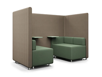 Cabine de bureau acoustique en tissu matelassé Adrenalina Maji System 2