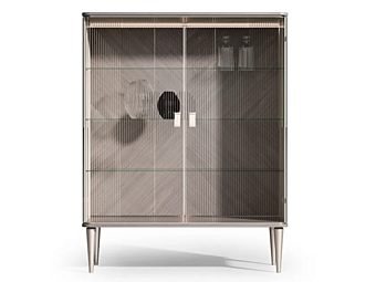 Vitrine en cristal et bois avec éclairage intégré Cocoon CPRN HOMOOD C335