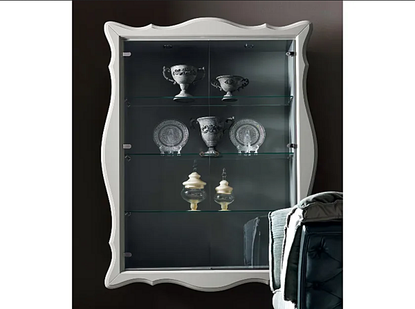 Vitrine en ardoise en bois avec portes en verre CORTEZARI ALICE 532- G usine CORTE ZARI de l'Italie. Foto №1