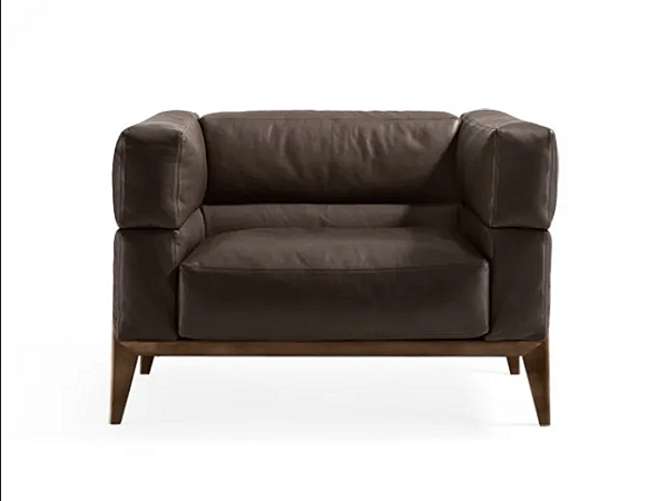 Fauteuil en cuir avec accoudoirs GIORGETTI AGO 66800 usine GIORGETTI de l'Italie. Foto №2