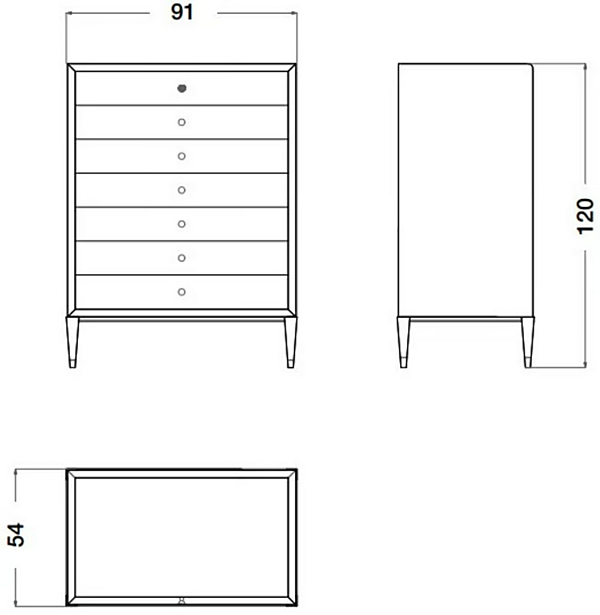 Commode en bois et marbre Eclipse CPRN HOMOOD E208, E209 usine CPRN HOMOOD de l'Italie. Foto №3