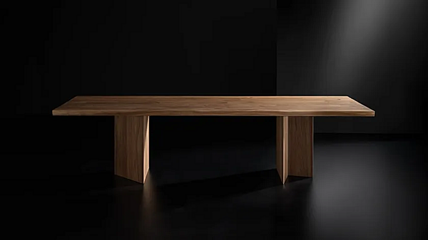 Table rectangulaire en bois massif Vero Compact Boomerang ARTE BROTTO L640, BOOMERANG usine Arte Brotto de l'Italie. Foto №7