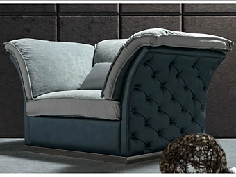 Fauteuil en tissu capitonné avec accoudoirs CORTEZARI TIAGO 693