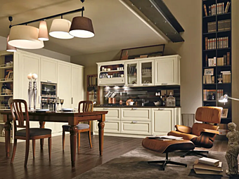 Cuisine en bois de cerisier Convivio Firenze Martini Interiors usine MARTINI INTERIORS de l'Italie