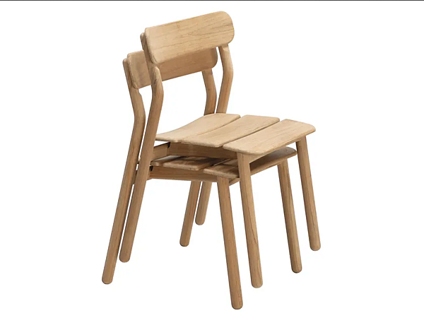 Chaise de jardin en teck Stria Kristalia 05STR01 usine Kristalia de l'Italie. Foto №2