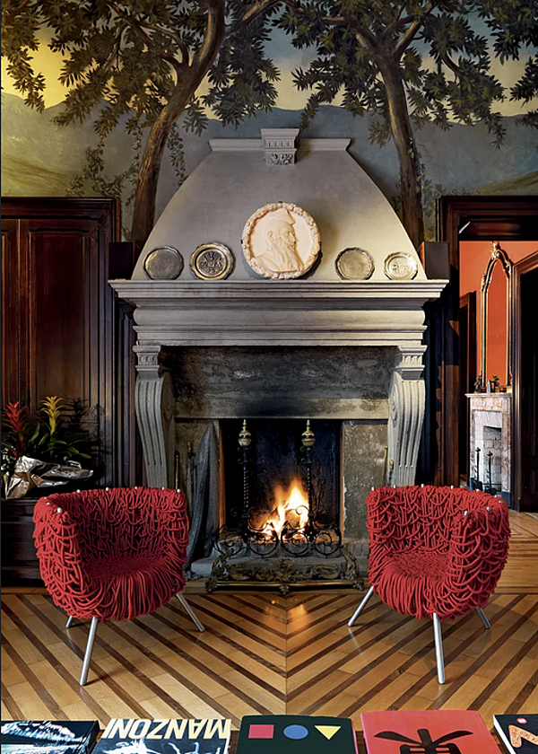 Fauteuil en tissu avec accoudoirs Edra Vermelha CTV010 usine EDRA de l'Italie. Foto №3