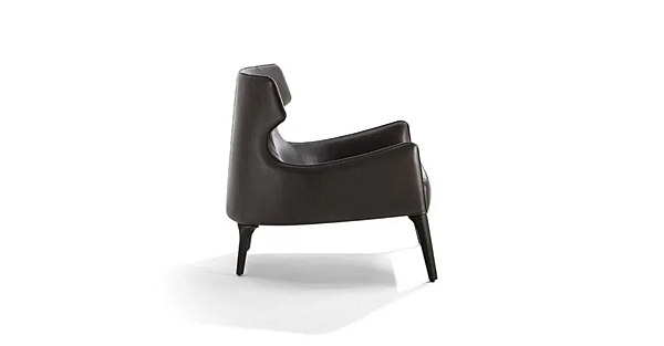 Fauteuil en cuir avec accoudoirs Crosby Frigerio usine Frigerio de l'Italie. Foto №2