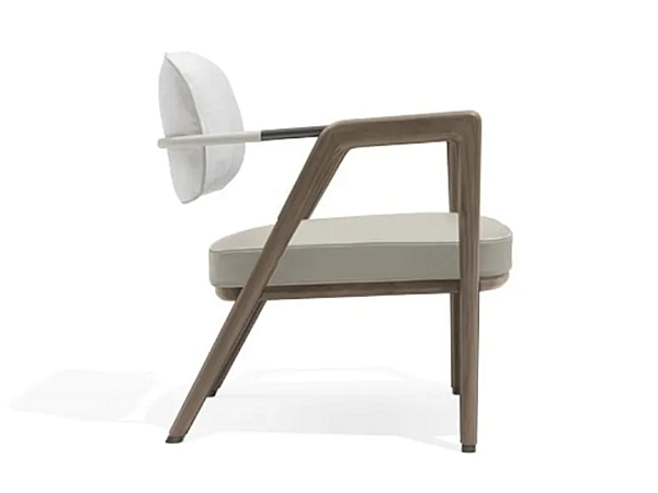 Fauteuil en cuir et tissu avec accoudoirs Elsa GIORGETTI usine GIORGETTI de l'Italie. Foto №3