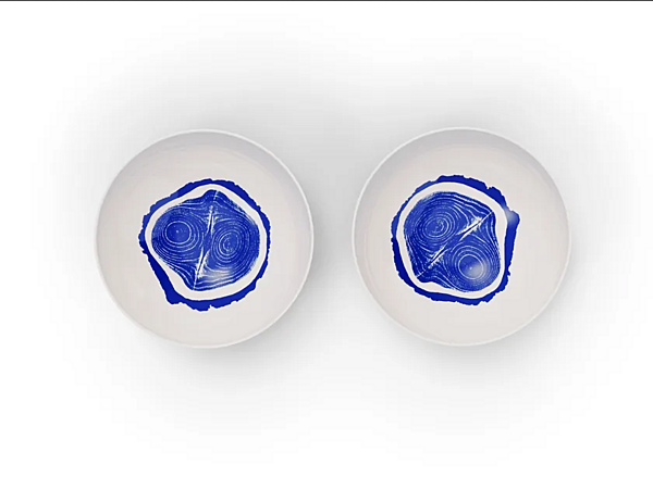 Assiette à soupe en porcelaine set de 2 CASSINA Tronc GNR CP 22 usine CASSINA de l'Italie. Foto №1