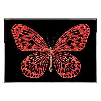 Panneau, peinture RED BUTTERFLY