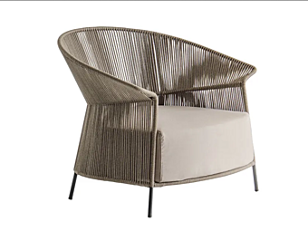 Fauteuil de jardin en corde avec accoudoirs Potocco Ola 923 PL 923/PL